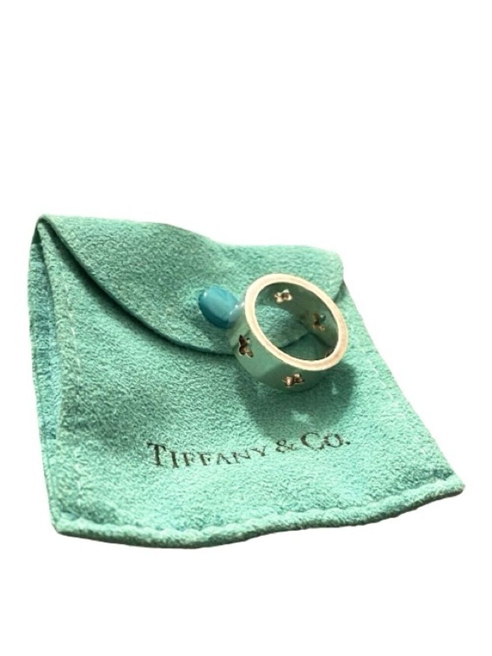 Tiffany & Co. Silver Cut Out Cross Ring - Size 7 - Picture 5 of 10